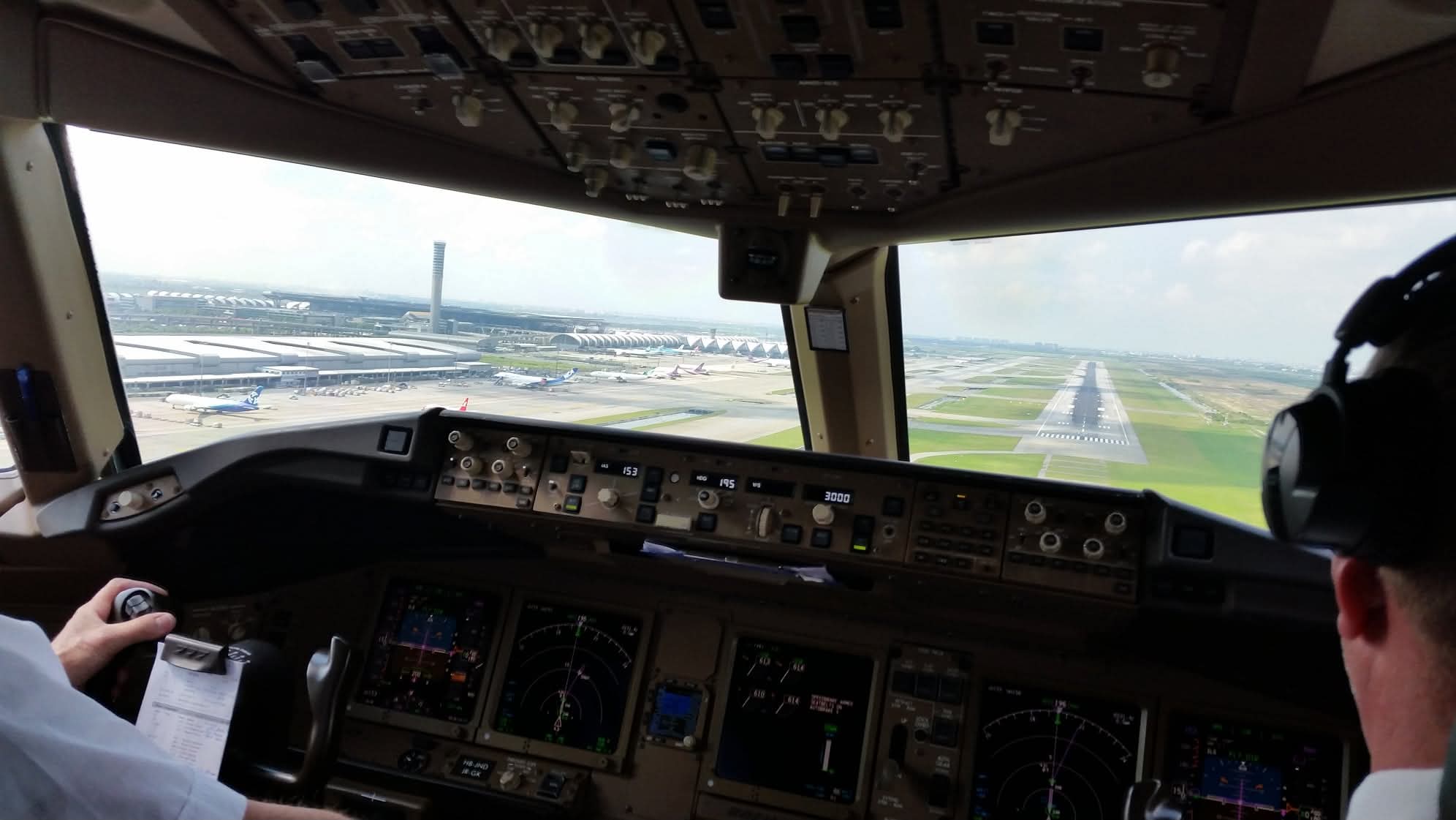 Anflug auf Bangkok